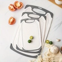 1/3 pièce Planche à découper multifonctionnelle à double face avec motif imitation marbre, la cuisine peut suspendre une planche à découper épaisse antidérapante avec classification, planche à découper pour légumes et viande en solde