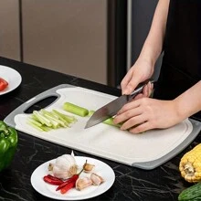 1/3 pièce Planche à découper multifonctionnelle à double face avec motif imitation marbre, la cuisine peut suspendre une planche à découper épaisse antidérapante avec classification, planche à découper pour légumes et viande en solde
