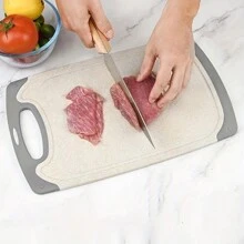 1/3 pièce Planche à découper multifonctionnelle à double face avec motif imitation marbre, la cuisine peut suspendre une planche à découper épaisse antidérapante avec classification, planche à découper pour légumes et viande en solde