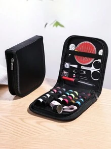 Sewing Kit For Adults And Beginners Needle And Thread Kit With Sewing Accessories And Portable Case For Travel, Family With Scissors, Filled Notions Scissor & Thread - Great Gift, Basic Needle And Thread Kit Essential - Black - View 4