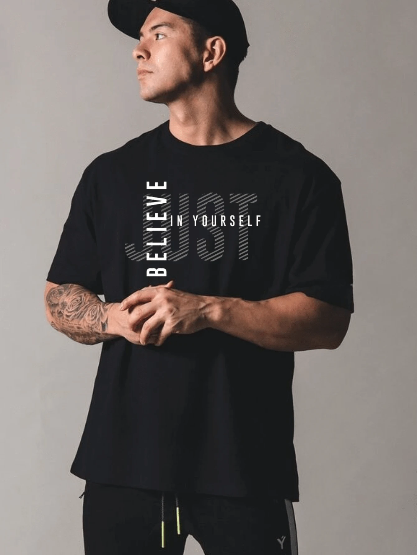 Men T-Shirts - 黑色 - 查看 1