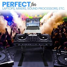 Pyle Universal Dual Device Laptop Stand - Sound Equipment DJ Mixing Workstation - màu đen - Xem 5