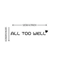 All To Well Mirror Decal, Rearview Mirror Car Decals For Women, Vinyl Decal - Black - View 2