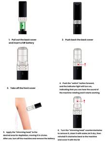 K.SKIN电动脱毛机眉毛修剪器热便携式口红剃须刀女士脱毛器迷你剃须刀脱毛器