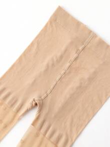 2 Pairs Kids" 3D Floral Net Heart Patterned Tights Pantyhose - Apricot - View 4