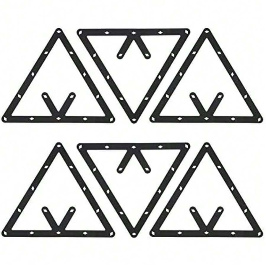 Magic Ball Rack Holder Sheet, Billiard Rack Holder, 6Pcs Billiard Rack Black Triangle Ball