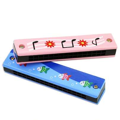Children Harmonica, Wood Material Mouth Organ, Musical Instrument For Kindergarten And Primary School Students, School Supplies,Instrument,School,Music,Harmonica,Musical Instruments,Stocking Fillers Kids,Harmonica,Musical Instruments,Instrument