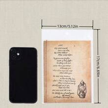 10張/包時間系列手稿質地紙，復古拼貼DIY材料，用於裝飾和鋪設基礎 - 彩色 - 查看 3