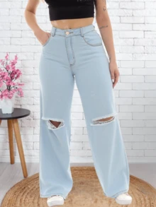 Women Jeans - Màu xanh bụi bặm - Xem 8