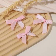 8入組小粉色蝴蝶結髮夾 - 淺粉色 - 查看 3