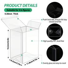 Mroco 25個套裝保護盒適用於 Funko - 4" 英寸 Pop Vinyl Figures, 0.38mm 水晶清晰保護套 , 塑料保護盒 ,重型展示盒,配有保護膜和鎖定式扣 - 透明 - 查看 7