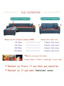 1套印花沙發套（附裙子），彈性全覆蓋家具保護套，適用於家用沙發 - 綠色 - 查看 10