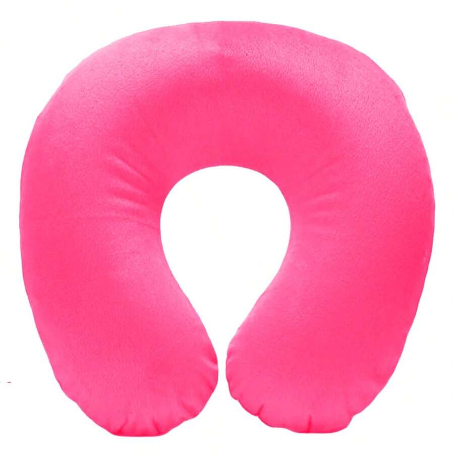 Comfortable Adult Travel Neck Pillow - Rosa Fucsia - Ver 1