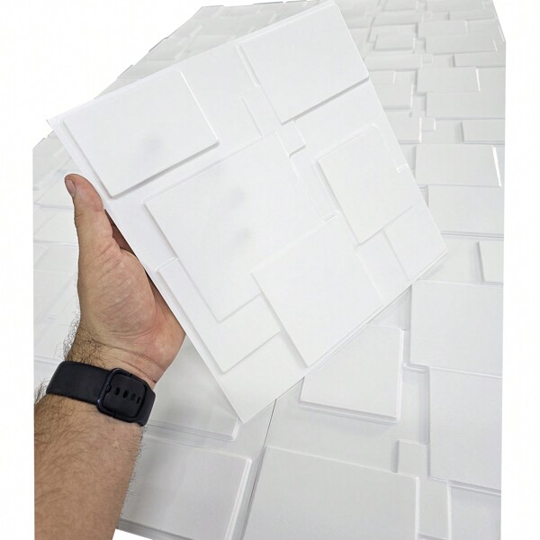 50 Placas PVC 3d Revestimento de Parede Decorativa 25cm Cadre