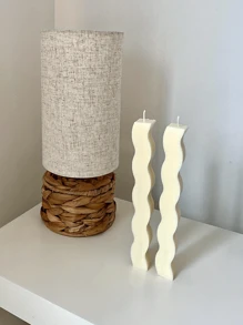 1pc 3D Creative Wave Shape Candle Silicone Mold For Epoxy Resin DIY Asymmetric Column Aroma Candle Handmade Wave Aromatic Candle Injection Mould For Home Decoration And Table Decoration - White - View 2