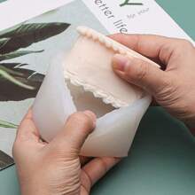 3D 生日硅胶模具，用于制作蜡烛的硅胶蜡烛模具，树脂模具，可重复使用的蜡烛模具硅胶，用于 DIY 手工皂、蜡烛、香薰石膏、家居装饰、生日礼物 - 白色 - 查看 3