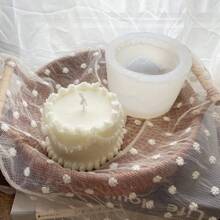 3D 生日硅胶模具，用于制作蜡烛的硅胶蜡烛模具，树脂模具，可重复使用的蜡烛模具硅胶，用于 DIY 手工皂、蜡烛、香薰石膏、家居装饰、生日礼物 - 白色 - 查看 1
