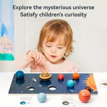 Solar System Space Matching Puzzle Board Scientific Exploration Toy Universe Planet Simulation Model Miniature Creative Toy Educational Science Toy - Multicolor - View 9