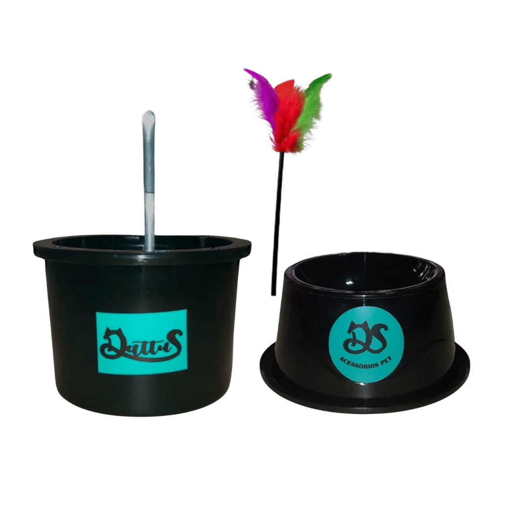 Kit Bebedouro para gatos/Fonte e comedouro elevado antiformiga 250mL