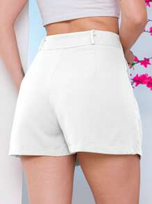 Women Shorts - 白色 - 查看 2