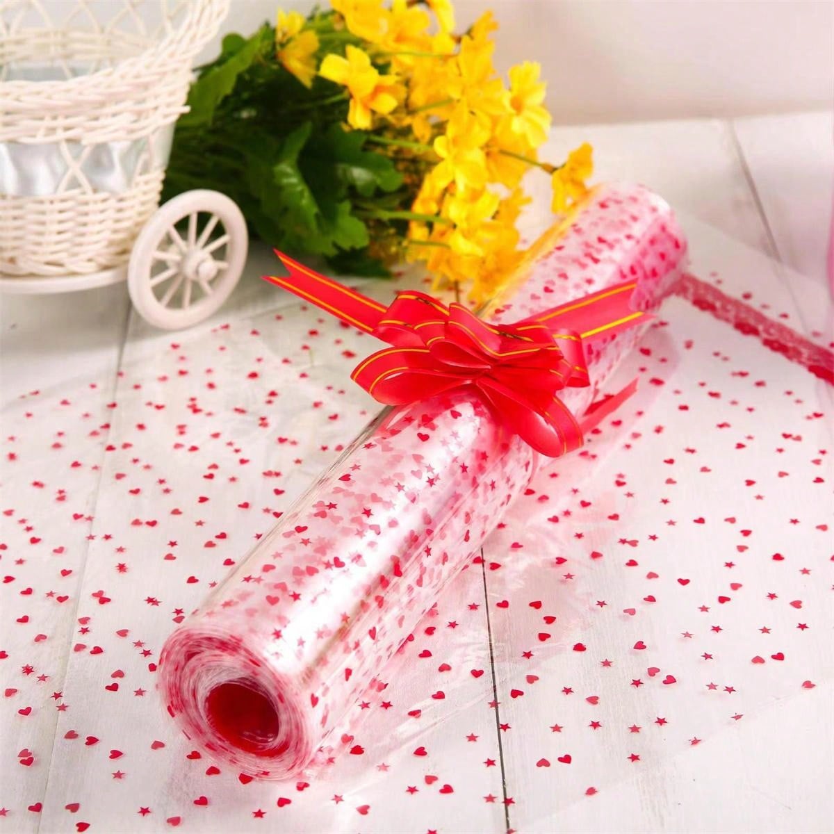 10 Packs Of Gift Basket Shrink Wrap Bags(HeartShaped)For Packaging