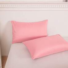 2 Pieces Solid Color Pillowcase Simplicity Pillowcase Machine Washable Pillowcase