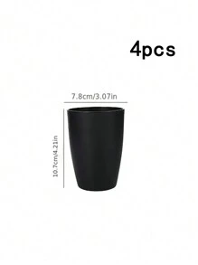 4pcs/32pcs Plastic Dinnerware Set, Lightweight Reusable Tableware Set Including 8 Plates, 4 Bowls, 4 Cups, 4 Knives, 4 Forks, 4 Spoons, Ideal For 4 People School Supplies,Christmas Gift - Black - View 16