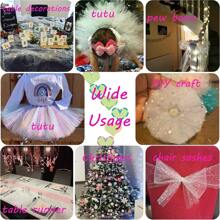 10 碼 6 英寸銀漆亮片軟蕾絲捲軸，適用於派對裝飾 DIY 手工藝，芭蕾舞裙配件，婚禮背景布幕，舞台裝飾，縫紉網布 - 彩色 - 查看 10