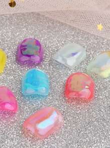 8入組3D全息指甲箔玻璃紙反光鏡片效果指甲藝術貼紙美甲指甲藝術裝飾夏季指甲DIY