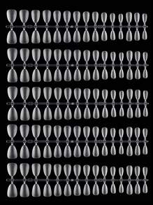 Gel X Nail Kit 150 Pieces Almond Tip, ABS Clear Full Matte Short False Tip Medium Soft Gel Full Coverage Press Nails For Nail Extension DIY Salon, Short Gel Nails,Gel Nail Tips Fake Nails Supplies - Clear - View 5