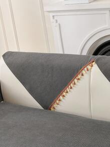 1入組全季節防水透氣沙發墊，現代簡約沙發墊防滑面料沙發套，可水洗防塵，帶復合防水薄膜，適用於寵物貓狗家庭。 - 黑色 - 查看 6