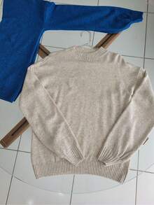 Women Sweaters - 米色 - 查看 3