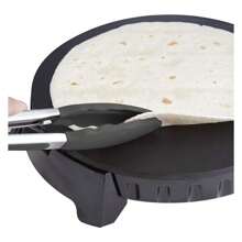 YONGSTYLE Electric Tortilla Maker - 10" Pitas, Chapati, Roti, Flatbread, Non-Stick Cooking Plates With Ready Light And Cord Wrap - Multicolor - View 2