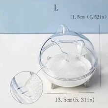 全新小寵物倉鼠金熊浴室,透明浴缸配沙灘擋板,適用於沐浴 - 無色 - 查看 6