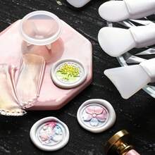 1pc Silicone Seal Applicator With Multi-Function Mixing Stick, Heat Resistant Silicone Scraper For Wax Spoon Cleaning, Suitable For Mixing Resins, Arts And Crafts Projects, Wax Sealing Tool Accessories Back To School,Back To School,School Supplies