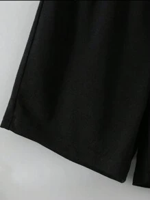 Set 2 bucăți Tween Boy, tricou casual de culoare uni și pantaloni scurți largi, ținută pentru întoarcere la școală primăvara vară