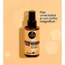 Kit Haskell Infusão De Óleos Máscara 300g +Óleo de Nutrição +Escova - Amarelo mostarda - Visão 2