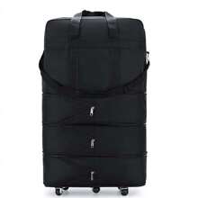42" Extra Large Lightweight Luggage Trolley Suitcase Travel Bag Handbag BAG - Black - View 6