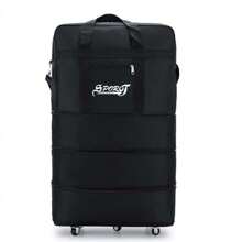 42" Extra Large Lightweight Luggage Trolley Suitcase Travel Bag Handbag BAG - Black - View 1