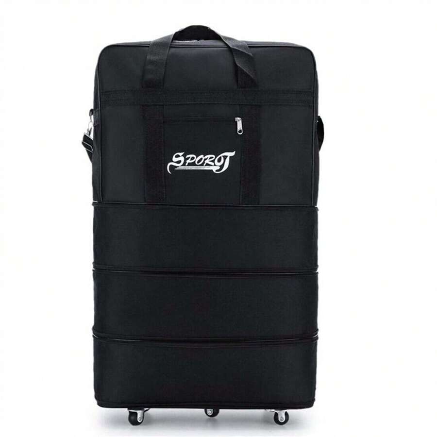 42" Extra Large Lightweight Luggage Trolley Suitcase Travel Bag Handbag BAG - Black - View 1