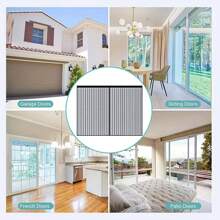 1件装汽车门帘 - 防蚊，自粘式，防蚊门帘，无需钻孔！升级版重型玻璃纤维门帘 - 黑色 - 查看 3