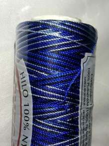 Carrete de hilo de 100% Naylon para tejido  No. 2 - Azul rey/blanco/negro - Ver 3