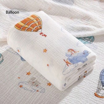 1 Pc Baby Swaddle Towel, Bath Towel, Crepe Fabric, Soft And Skin Friendly Love Valentine