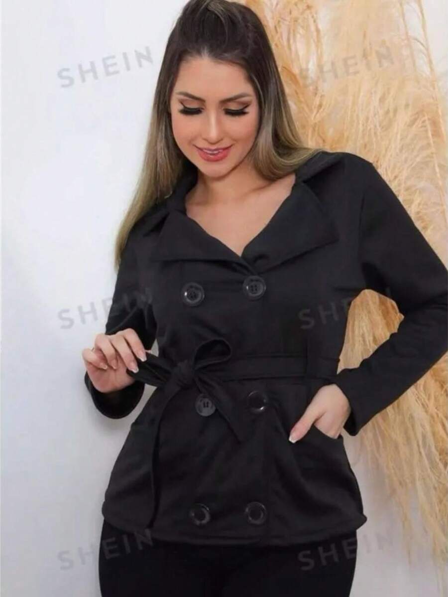 Women Coats - 黑色 - 查看 1