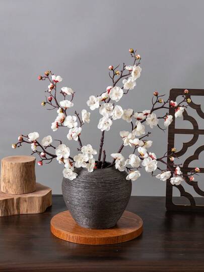 1/3/5 件人造樱花茎、假梅花、家居装饰中心装饰、婚礼花束、春/夏桌饰、婚礼用品、美学房间装饰、家居装饰