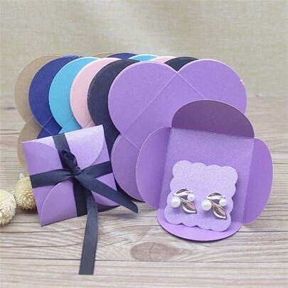 20pcs Simple Solid Color Jewelry Gift Packaging Boxes For Necklace And Other Accessories