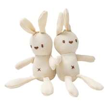 Conejo de peluche de maíz de color aleatorio, juguete de conejo con relleno, accesorio de conejo a cuadros para bolso