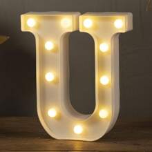 1入組大字母裝飾性led信號燈,電池供電,為寶寶的生日派對提供裝飾用品,也可用於酒吧、家庭桌面裝飾(共27款可供選擇) - 黃色 - 查看 23