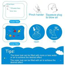 Tapis De Jeu Gonflable Pour Enfants, Tapis De Temps De Ventre Pour Nourrissons, Pour Ramper Et S'entraîner, Développement Sensoriel Et Stimulation De La Coordination Oeil-main