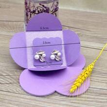 20 Piezas Cajas De Empaque De Regalo De Joyería De Color Sólido Simple Para Collares Y Otros Accesorios - Caja de embalaje de collar y pendientes/20PC - Ver 3